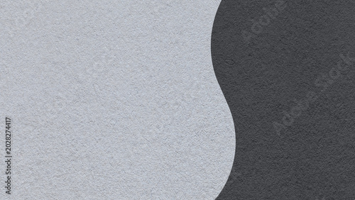 Light gray paper texture background with black vertical curved wavy split and. copy space for banner, presentation