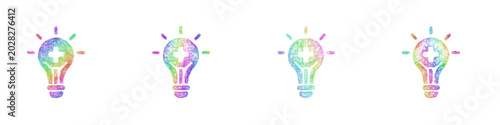 Multicolor sketch medical innovation icon design set