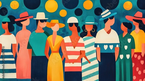 Joyful gathering of friends celebrating togetherness vibrant art colorful atmosphere creative viewpoint