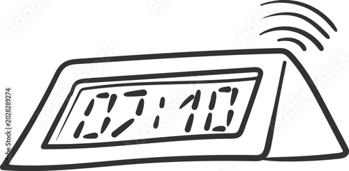 Konstfotografi Alarm Clock Ringing Line Art