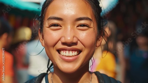 Enjoying Vacation Planning With a Smile While Surrounded by Travelers Generative AI