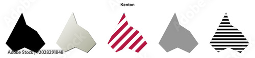 Foto Kenton (Delaware) blank outline map set