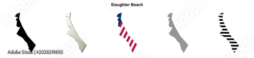 Photos Slaughter Beach (Delaware) blank outline map set