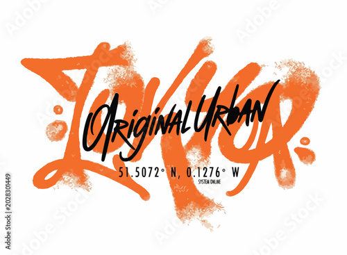 Tokyo graffiti t shirt design urban streetwear typography vector illustration japanese street art drip spray style