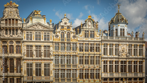 Famous Belgium architecture in the Grand place of Brussel