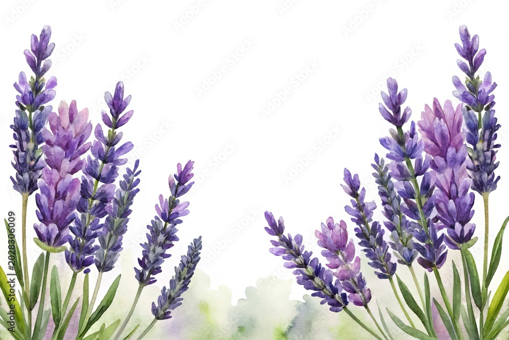 Obraz premium Fresh purple lavender flowers in bloom - Close-up of vibrant lavender blooms with delicate purple petals and green stems, perfect for nature and floral designs.