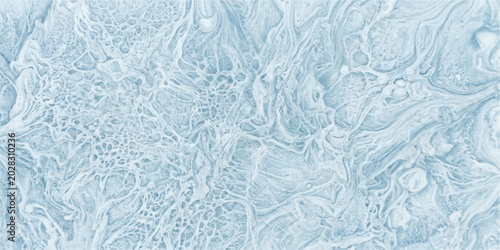 Billede på lærred Abstract icy texture resembling frozen water or intricate ice patterns, with delicate veining and crystalline structures, evoking a sense of cold beauty and natural artistry