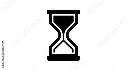 Foto Hourglass icon represents the passage of time and creates a minimalist visual metaphor for deadlines