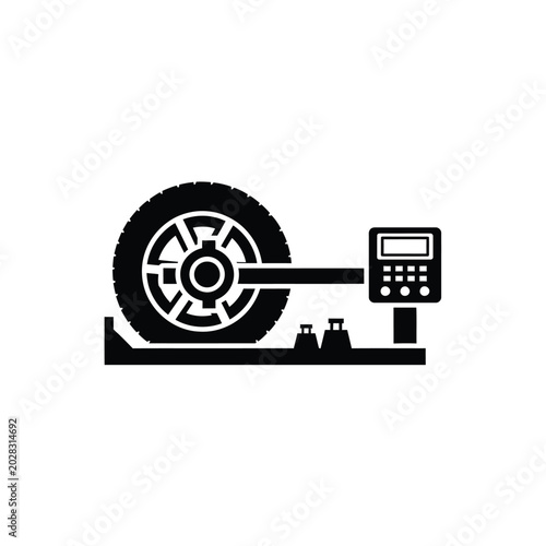 Bild auf Leinwand Tire Balancing Machine Equipment.