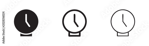 Εκτύπωση καμβά Clock icon set in various styles