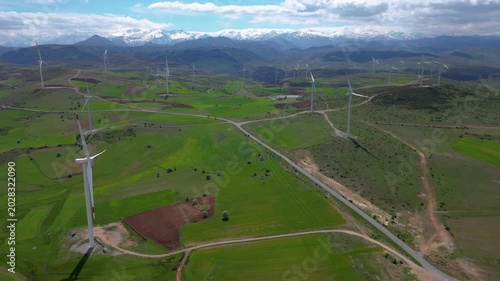 Drone Footage of Wind Turbines and Renewable Energy