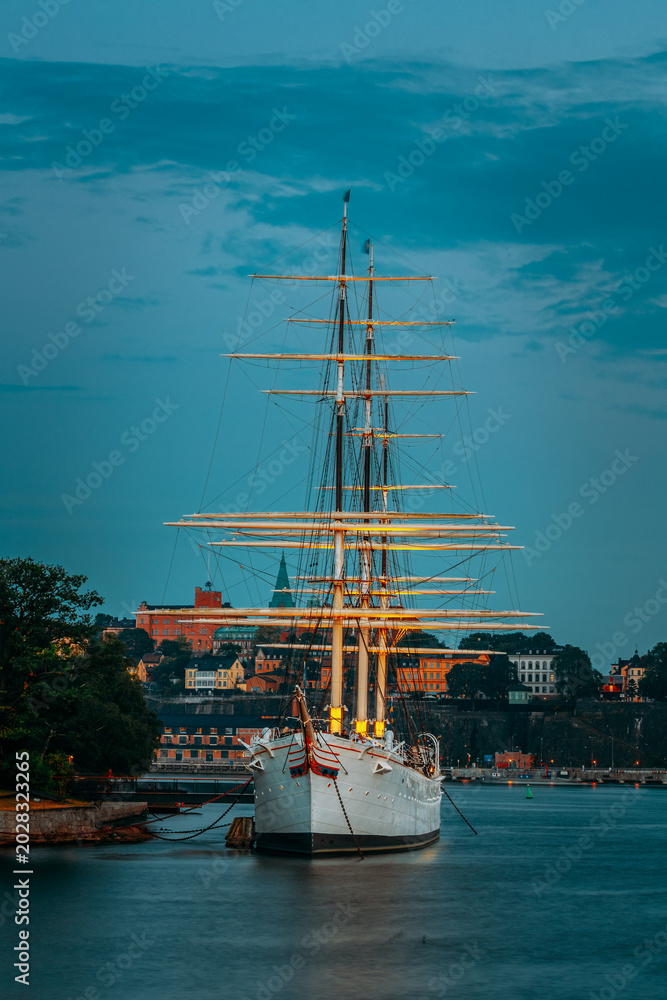 Obraz premium Af Chapman Full-Rigged Ship at Skeppsholmen