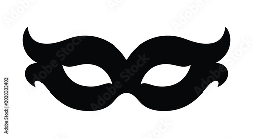 Fotografía Elegant black masquerade mask with ornate wings isolated on a white background s