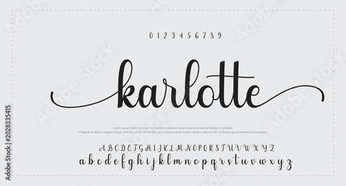 Bilde på lerret Signature script lettering font