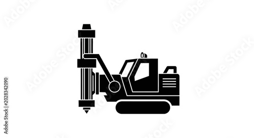 Drilling machine heavy equipment excavator.