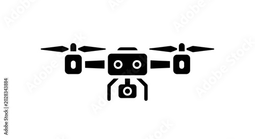 Drone with camera and propellers.