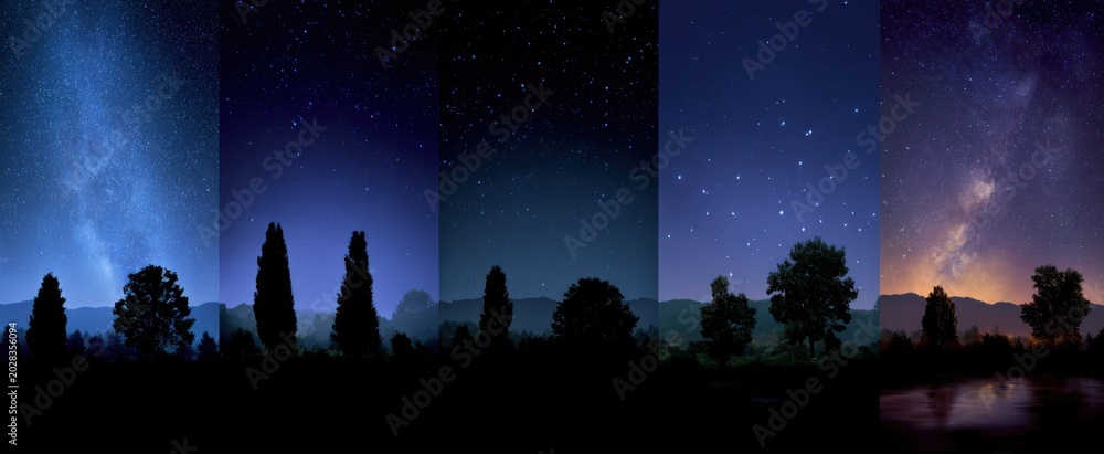Fototapeta premium breathtaking immersive timelapse reveals the enchanting dance of night sky stars over time