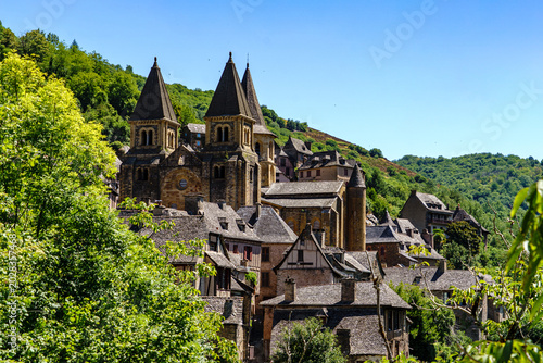 France. Aveyron (12). Conques-en-Rouergue. On the Via Podiensis. Way of Saint James of Compostela