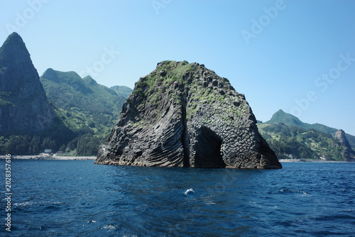 Coastal rock formation and Island