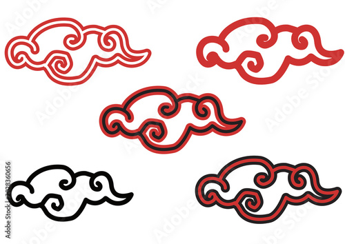 vector illustration of an abstract background with clouds