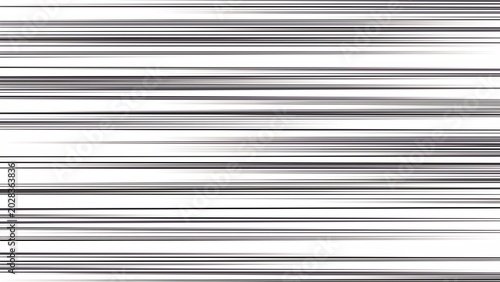 Schilderij op canvas シンプルなモノクロのスピードライン