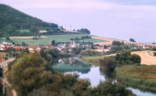  village in the Black Forest region of Germany, tilt-shift effect