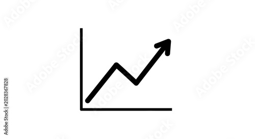 A simple line graph with an upward trend.