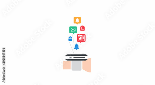 Smartwatch with social media notifications.