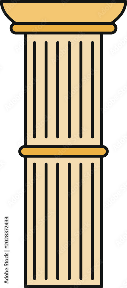 Fototapeta premium Classical architectural pillar standing as a symbol of support and heritage