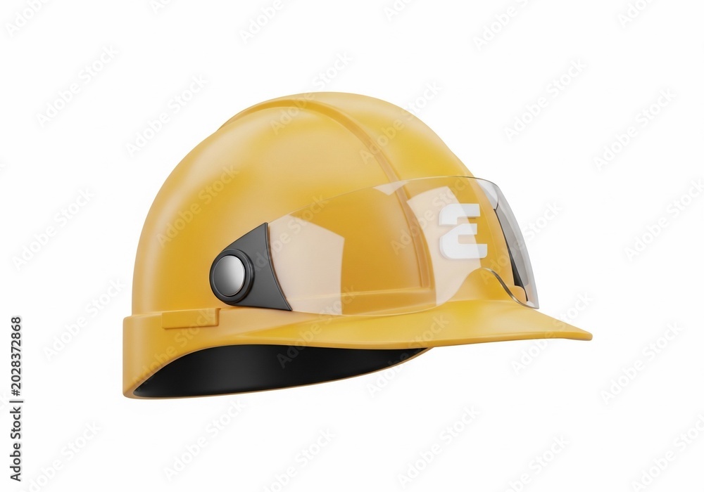Fototapeta premium Yellow Hard Hat Safety Construction Equipment.