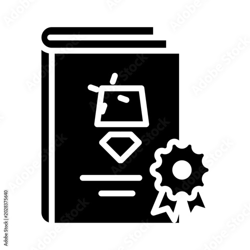 Gold rule book icon