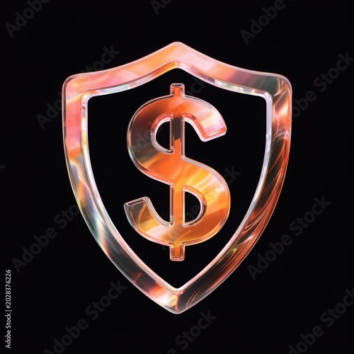 dollar symbol on black background