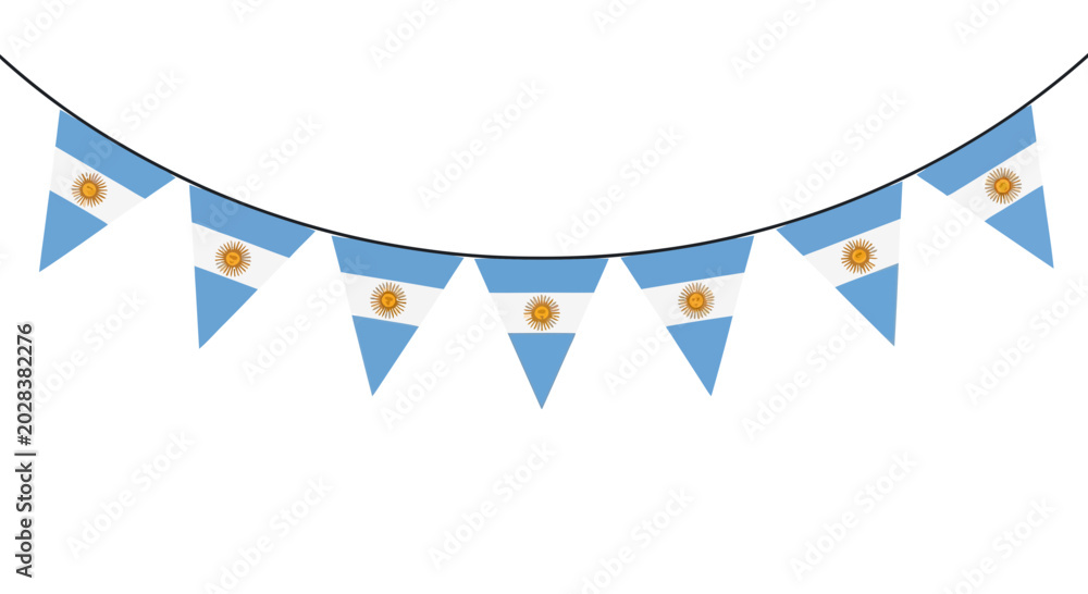 Obraz premium Argentina Flag Bunting - National Celebration Decoration