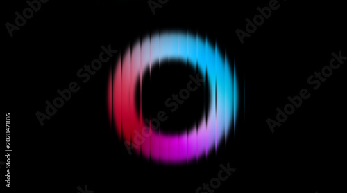 Bild auf Leinwand Glowing gradient ring with blurred edges for loading animation and ui design, co