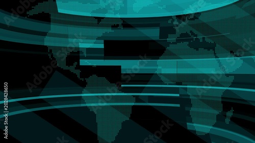 Digital map background, with animated data, streams and global, connectivity network for, news broadcast and, corporate technology presentations