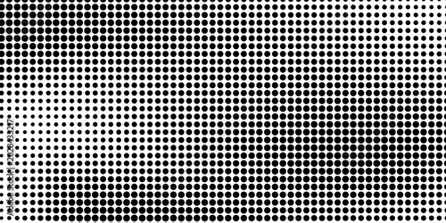 Fotografie Set of halftone dots gradient pattern texture isolated on white background