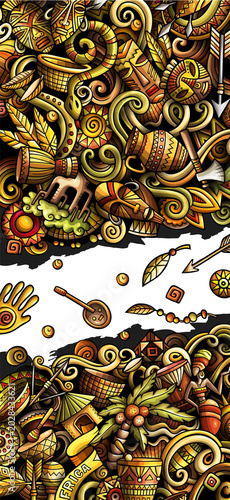 Africa cartoon banner illustration 