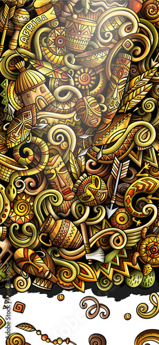 Africa cartoon banner illustration 