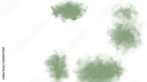 Subtle sage green smoke clouds drifting slowly for moody atmospheric overlays