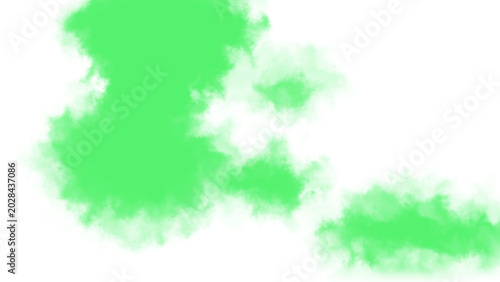 Intense emerald green smoke clouds billowing for dramatic visual overlay effects