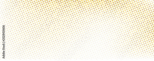 Gold falling down confetti background. Repeated golden dotted glitter pattern. Yellow, orange and golden dots wallpaper. Celebration Christmas, New Year or birthday party repeating backdrop. Vector