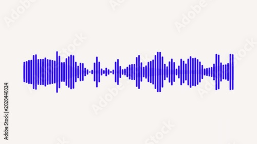 audio sound waves and technology record signal animation