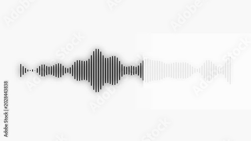 audio sound waves and technology record signal animation