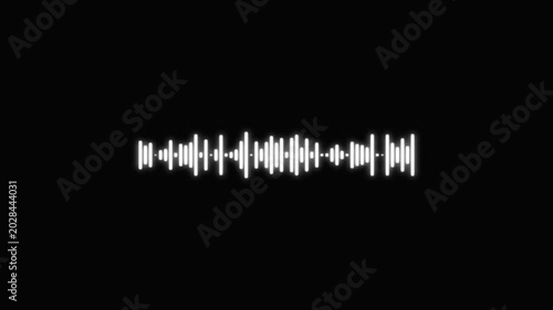 audio sound waves and technology record signal animation