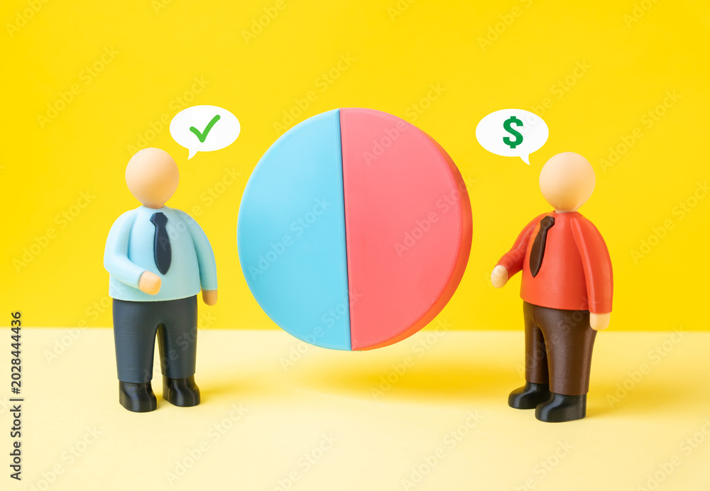 Φωτογραφία Equal business partners and their shares in the business