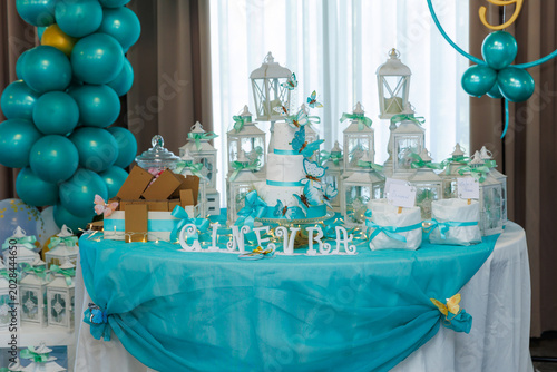 Bild auf Leinwand wedding, gift, party, decoration, box, celebration, bride and groom, reception,