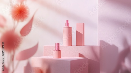 Pink cosmetic display