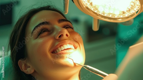Dental procedure smiling person
