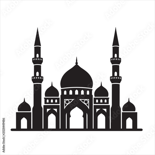 Bild auf Leinwand taj mahal vector illustration