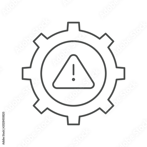 Risk Management thinline icon, vector, pixel perfect, illustrator file 
